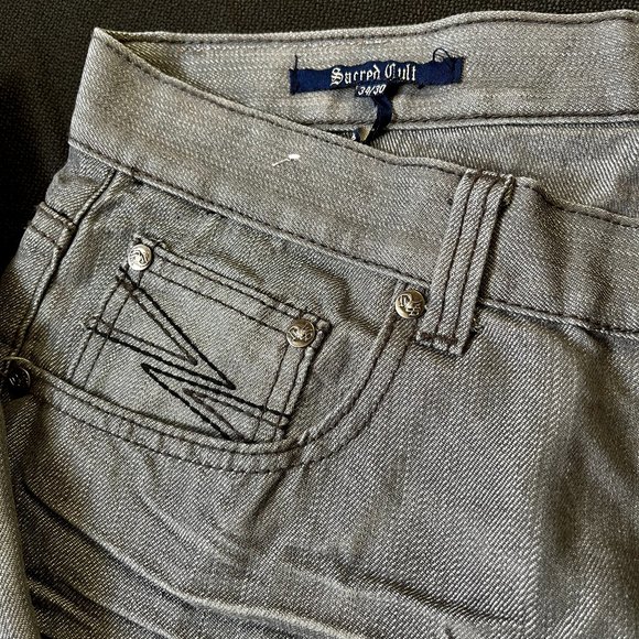 NWT Sarred Gult mens algodon distressed gray jeans - Picture 5 of 9